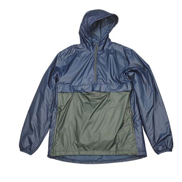 Men's Large Blue Nike SB Anorak Packable Zip Pocket Block Wind Rain Jacket - Picture 1 of 16
